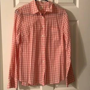Pink gingham button down